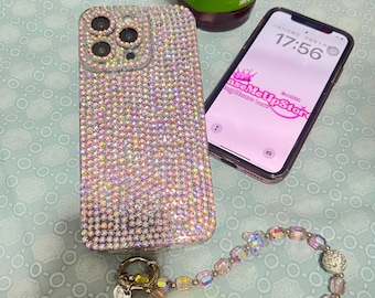 Rhinestone iPhone Case with Charm, Sparkling Bling