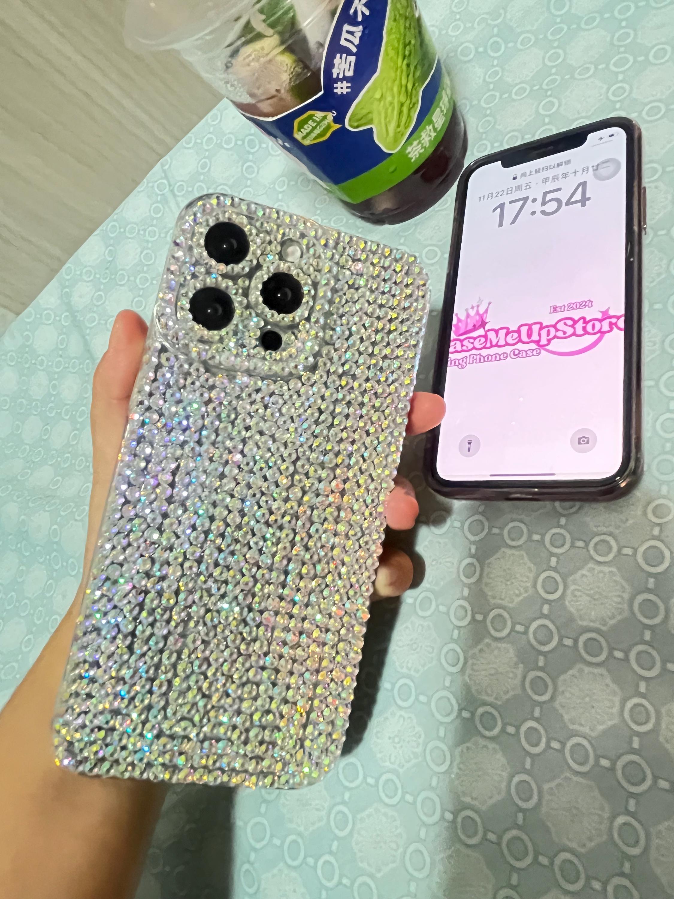 Rhinestone iPhone Case With Charm, Sparkling Bling - Etsy