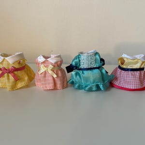 Robes pour sœurs Calico Critter, tenue pour enfant Sylvanian Families, tissu Sonny Angel, vêtements de rechange, vêtements de rechange, vêtements de poupée de 7 cm
