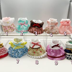 Robes pour sœurs Calico Critter, tenue pour enfant Sylvanian Families, tissu Sonny Angel, vêtements de rechange, vêtements de rechange, vêtements de poupée de 7 cm