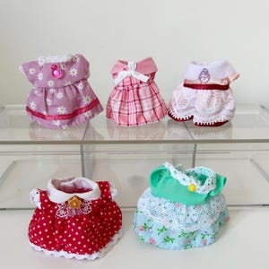 Robes pour sœurs Calico Critter, tenue pour enfant Sylvanian Families, tissu Sonny Angel, vêtements de rechange, vêtements de rechange, vêtements de poupée de 7 cm