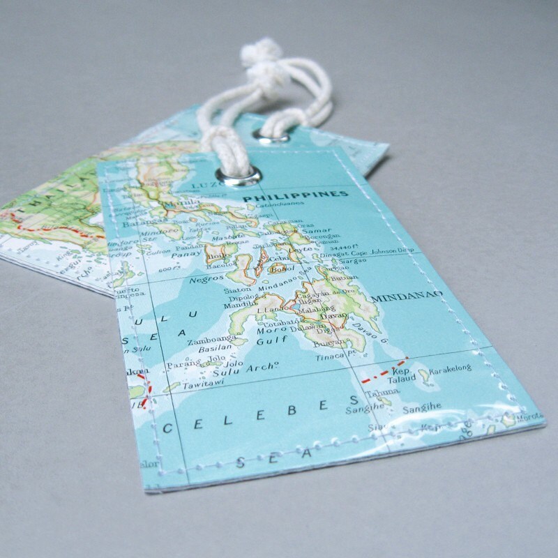1 Custom Location Luggage Tag Made With Original Maps Etsy