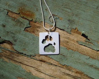 Silver Paw Print Pendant