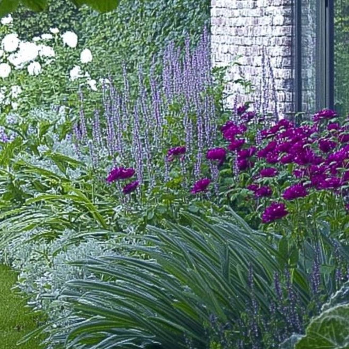 Elegant Garden Design Border - Planting Plan (full Sun) - Etsy