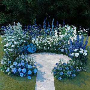 Blue Garden Design (Full Sun) Planting Plan