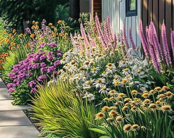 Sidewalk Garden Design - Planting Plan (Full Sun)