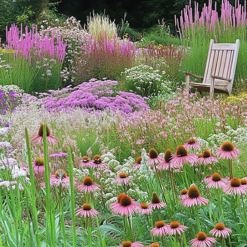 Front Yard Garden Design (full Sun) Planting Plan - Etsy
