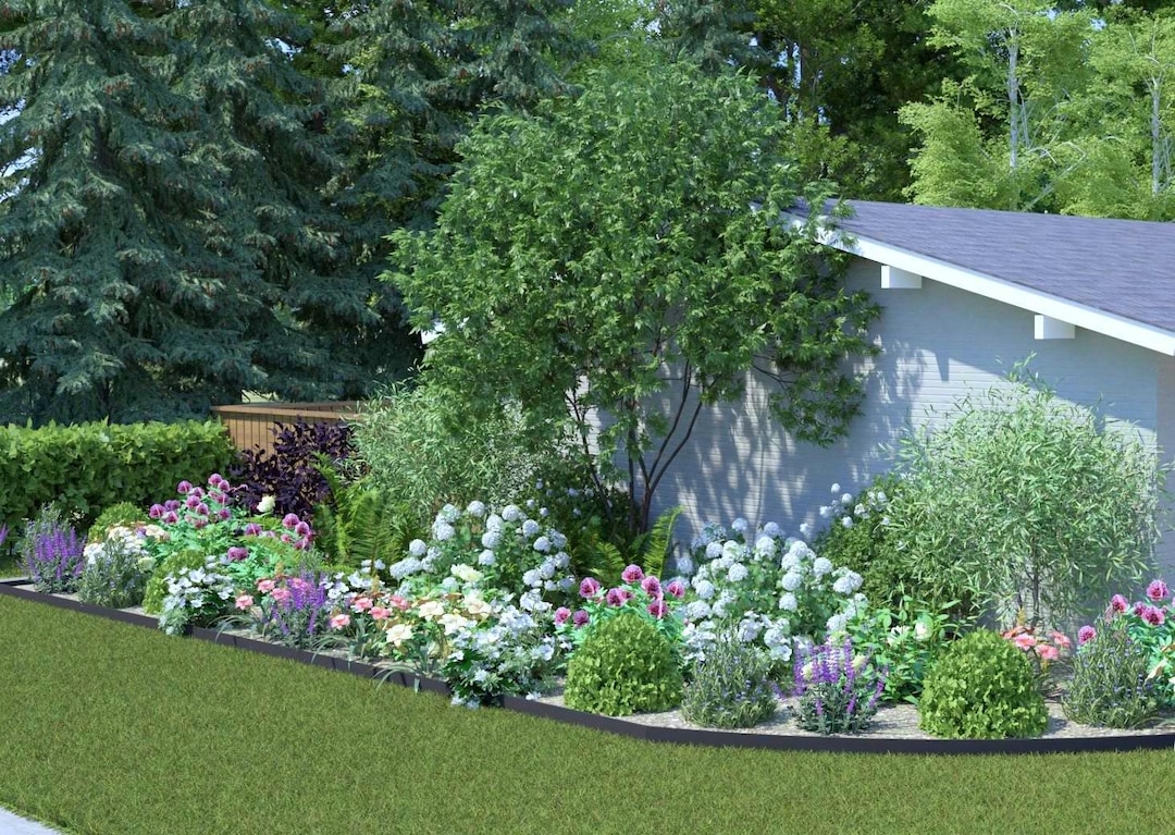 Four Seasons Flowering Border - Garden Design - Planting Plan (full Sun ...