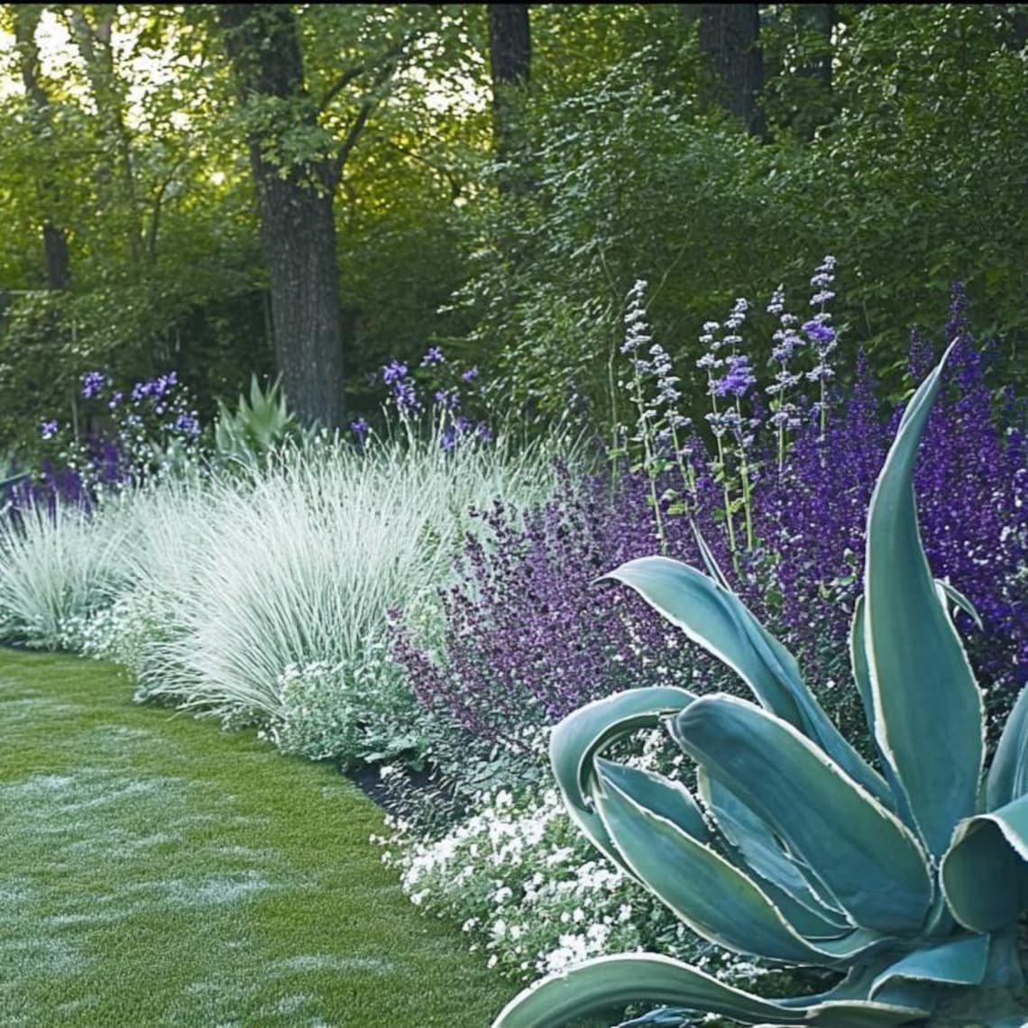 Blues Garden Border Planting Plan: Full Sun (digital Download) - Etsy