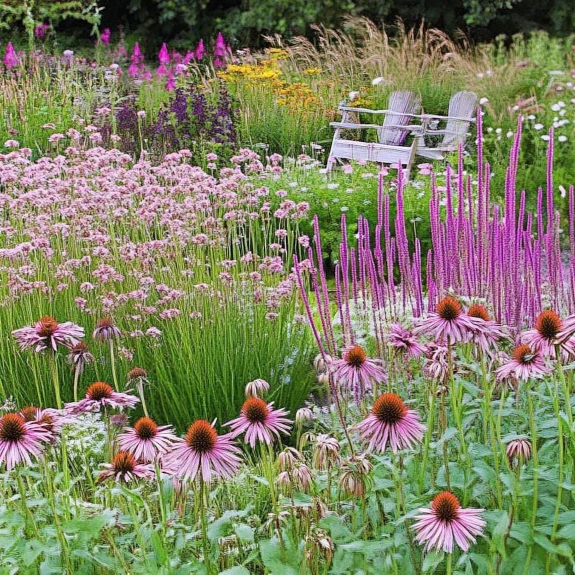Front Yard Garden Design (full Sun) Planting Plan - Etsy