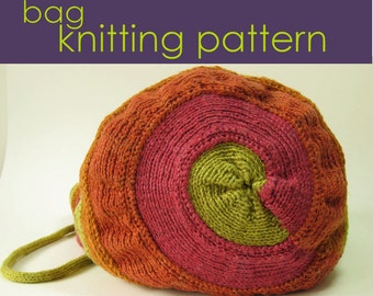 Spiral Bag Knitting Pattern, Knitted Bag, Knitting Pattern PDF