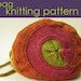 Spiral Bag Knitting Pattern, Knitted Bag, Knitting Pattern PDF