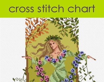 Gaia the Earth Goddess Cross Stitch Chart PDF CHART