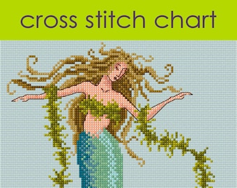 Mermaid Cross Stitch Chart PDF CHART