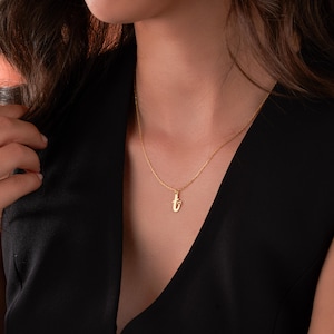 Personalized Initial Necklace, Customized Letter Necklace, Gold Color Sterling Silver Initial, Handmade Jewelry, Personalized Gift