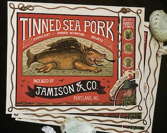 Tinned Fish Sea Pork — Fantasy Victorian Art Print