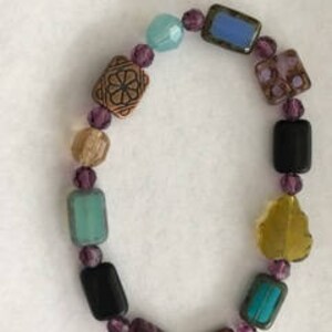 Beautiful Multi beaded Stretch Bracelet