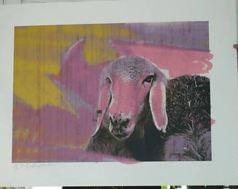 MENASHE KADISHMAN Impresión original de edición limitada. Firmado y designado