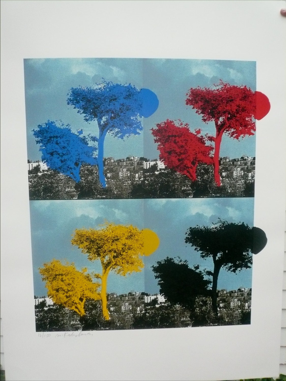 Menashe Kadishman Oryginalna limitowana edycja podpisana i ponumerowana wydruk Jeruselum