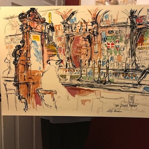 LeRoy Neiman  &quot;Stag&#39;s Head ~ Dublin Bar&quot; Plate Signed Serigraph  Stellar Condition