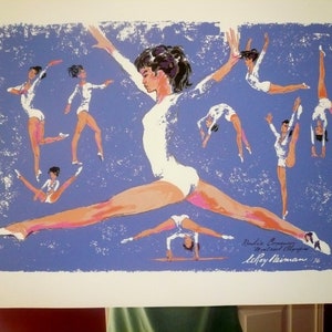 LeRoy Neiman NADIA Plate signiertes Poster