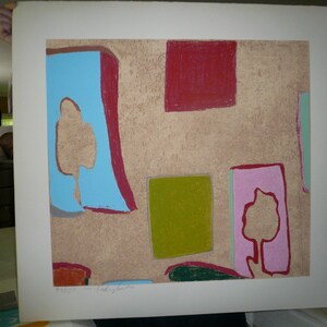 Menashe Kadishman  Two Cutout Trees  Retails for 1200.00