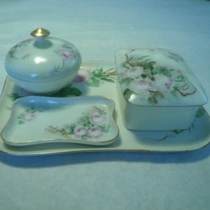 Antique Dresser Set  Limoges and hand painted