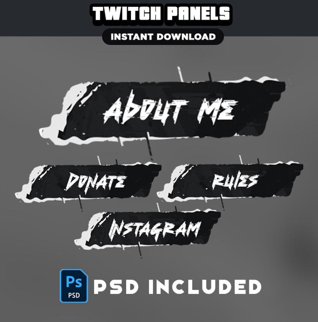 Dark Twitch Panels Dark Twitch Pack Stream Panels Twitch Stream