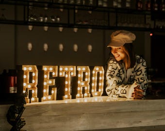 3D-LED-Festzelt-Buchstabe: Benutzerdefiniertes Retro-Leuchtschild