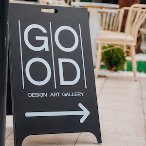 Custom Cafe Board | Custom Business Sign | A-Frame Sign | UV Printed | Sandwich Board Sign | Sandwich Board Cafe | Sidewalk Sign | Signage