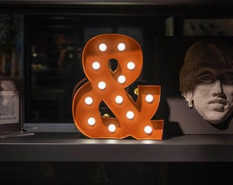 Etui-Metall-Zeichen: LED Retro Box Buchstabe