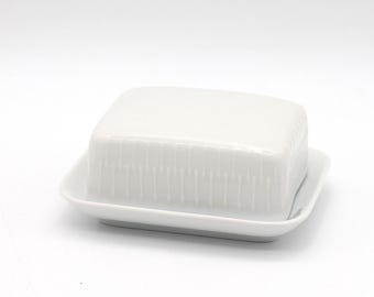Hutschenreuther Apart weiß Butterdose klein mit LHS Marke