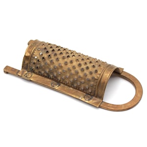 antique brass grater kitchen helper