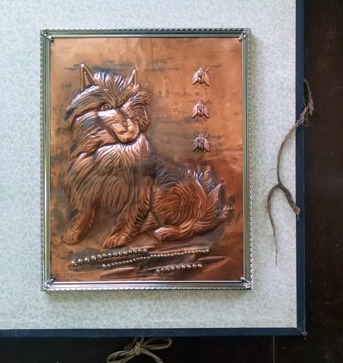 Copper Repousse Dog Metal Wall Art Mixed Media Assemblage Etsy