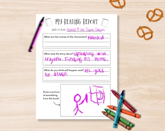 Summer Reading Packet for Kids – Printable Book Report (Digital Download)