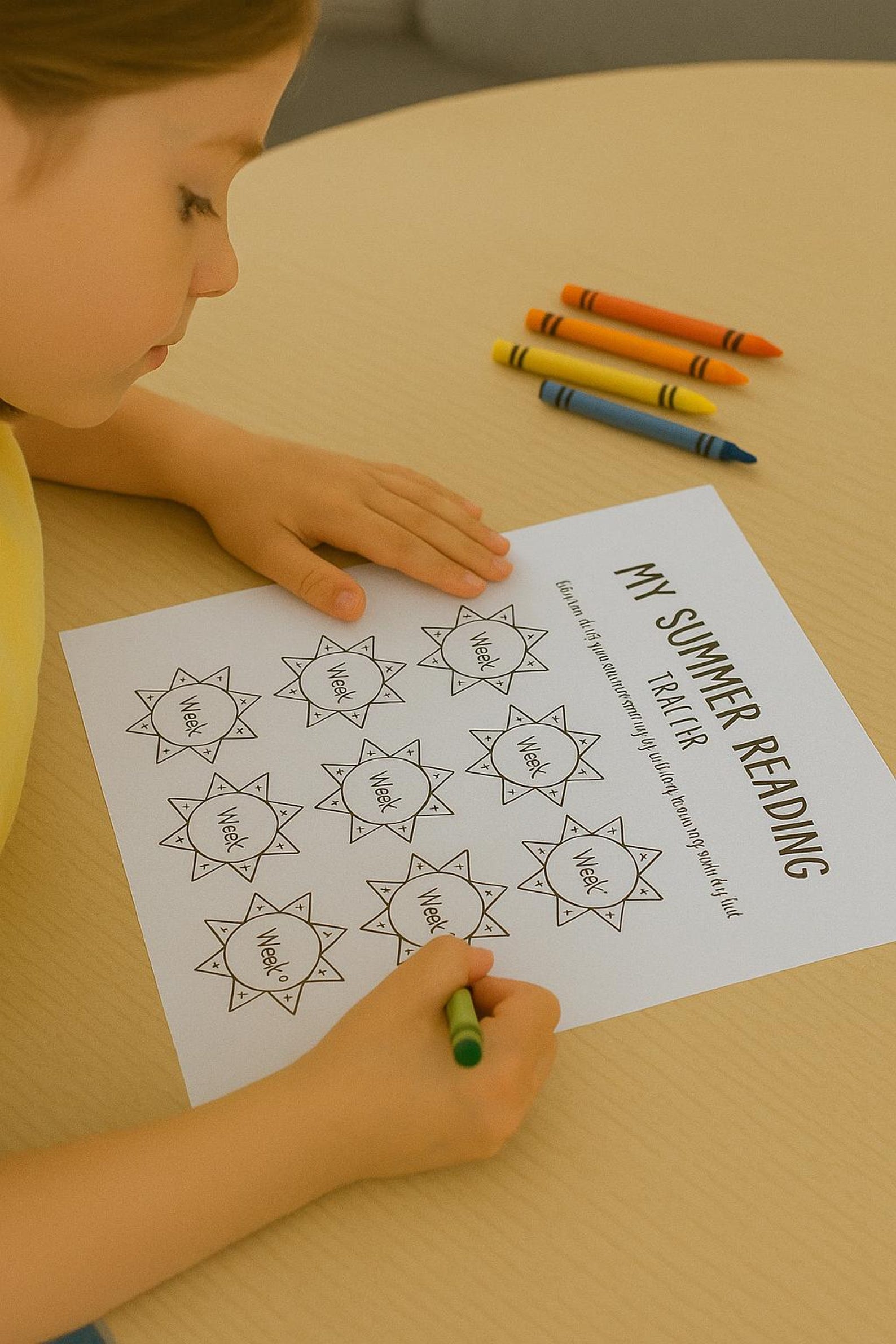 Summer Reading Tracker Printable for Kids – Sun Rays Reading Log (PDF ...