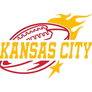 Kansas City SVG, Kansas City PNG, clipart di football, Chiefs SVG, Chiefs PNG, Design di football americano di Kansas City, Kansas Chiefs SVG