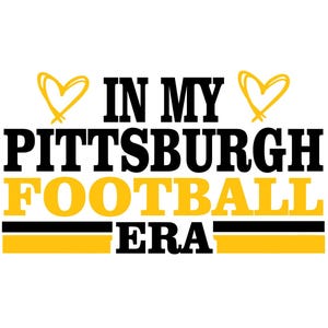 Pittsburgh Football Fan Art Design with skyline for Printing, Cutting and Sublimation & - Svg, Eps, Png, Dxf, Eps, Cricut, Silouhette