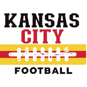 Kansas City SVG, Kansas City PNG, clipart di football, Chiefs SVG, Chiefs PNG, Design di football americano di Kansas City, Kansas Chiefs SVG