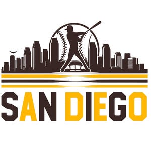 San Diego baseball team SVG Cricut cut file. City PNG Clipart. Silhouette sublimation print. Sports fan image, DXF.  Eps,