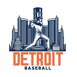 Detroit Baseball svg png, eps, svg-bestanden voor de cricut, vinyl gesneden bestand, opstrijkbaar