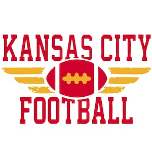 Kansas City SVG, Kansas City PNG, clipart di football, Chiefs SVG, Chiefs PNG, Design di football americano di Kansas City, Kansas Chiefs SVG
