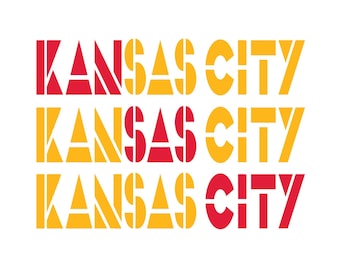 Kansas City Football SVG: Cricut & Silhouette Cut-bestanden (digitale download)