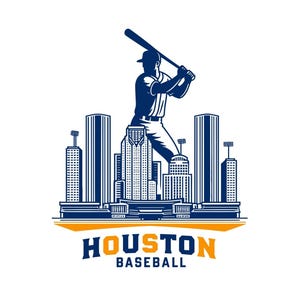 Houston Baseball City Skyline SVG | Houston Baseball Team Shirt SVG | Game Day svg | Cut File for Cricut & Silhouette | DIY Sports Gift