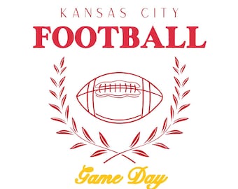 Kansas City Football SVG: Cricut & Silhouette Cut Files (Digital Download)