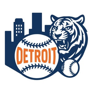 Detroit Baseball svg png, eps, svg-bestanden voor de cricut, vinyl gesneden bestand, opstrijkbaar