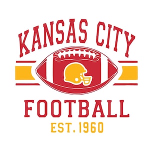 Kansas City SVG, Kansas City PNG, clipart di football, Chiefs SVG, Chiefs PNG, Design di football americano di Kansas City, Kansas Chiefs SVG