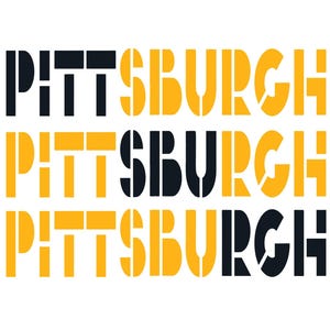 Pittsburgh Football Fan Art Design with skyline for Printing, Cutting and Sublimation & - Svg, Eps, Png, Dxf, Eps, Cricut, Silouhette