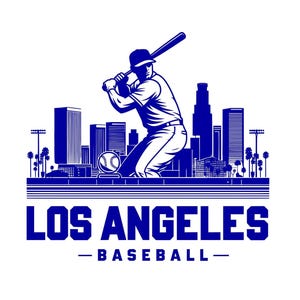 Los Angeles Baseball SVG: City Skyline Cut File (Cricut & Silhouette)