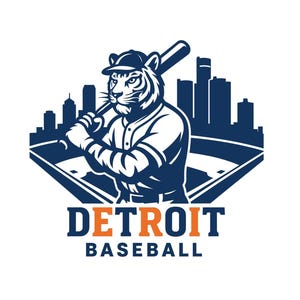 Detroit Baseball svg png, eps, svg-bestanden voor de cricut, vinyl gesneden bestand, opstrijkbaar